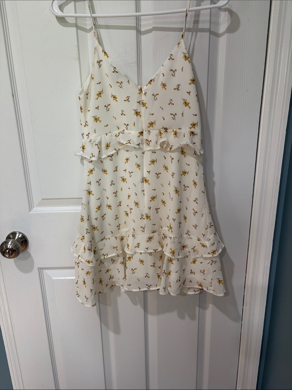 White Floral Ruffle Sundress - Picture 2 of 3